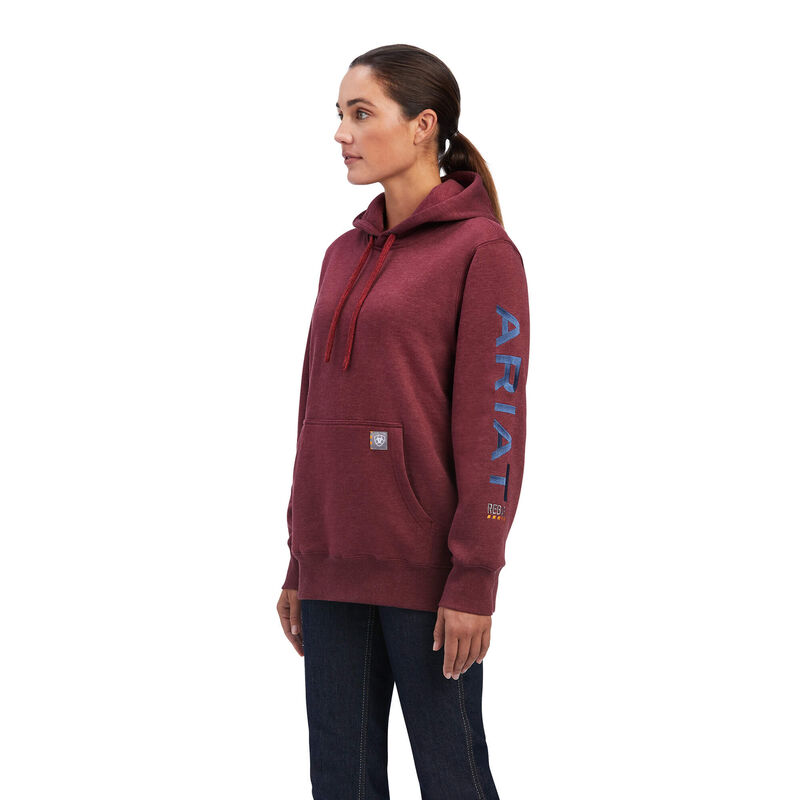 Sudadera Con Capucha Ariat Rebar Graphic Rojas Oscuro Mujer - Chile 703-XFWVTR